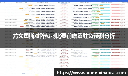 尤文图斯对阵热刺比赛前瞻及胜负预测分析
